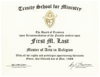 Diploma Certificate Re-Print for Official Frames